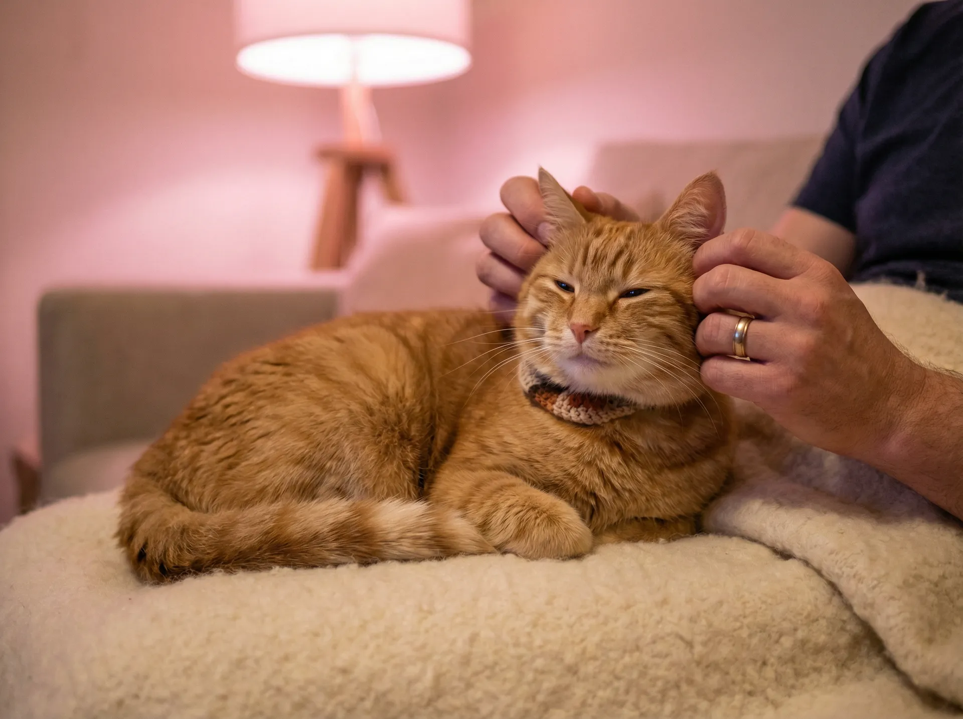 猫咪被温柔抚摸的幸福时刻 - 学长说做错一题就爱做一下