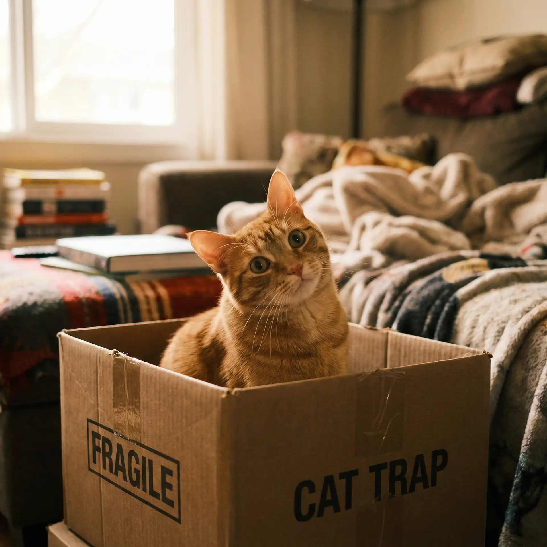 橘猫躲在纸箱里 - 学长说做错一题就爱做一下